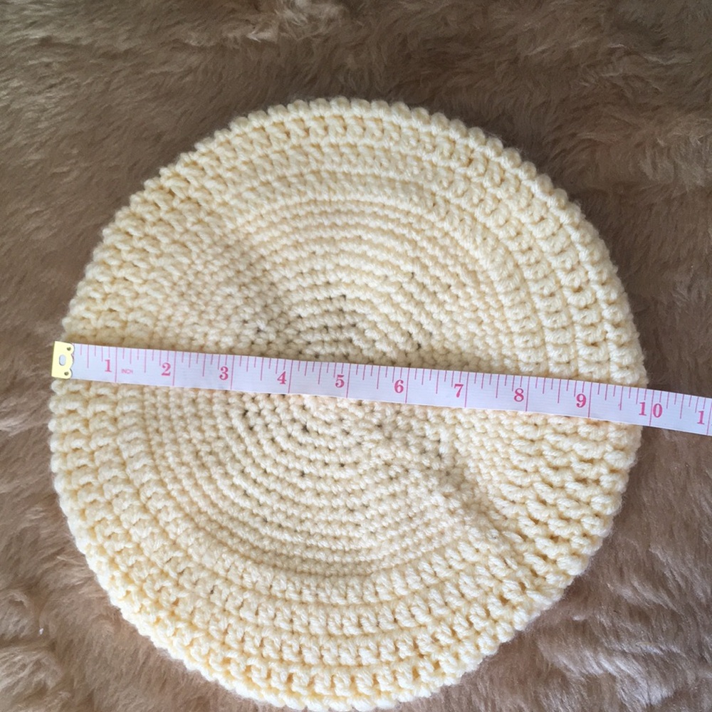 Cream Hand-Crocheted Fall/Winter Hat - Picture 12 of 12